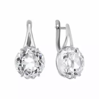 Серебряные серьги с горным хрусталем