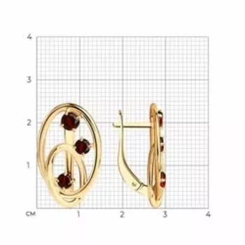 Серебряные серьги с гранатами