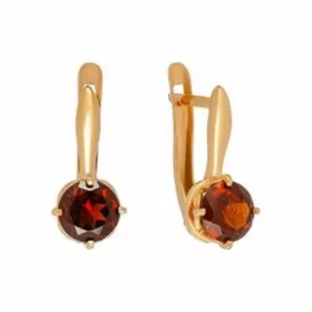 Серебряные серьги с гранатами