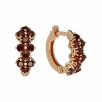 Серебряные серьги с гранатами