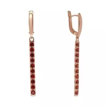 Серебряные серьги с гранатами