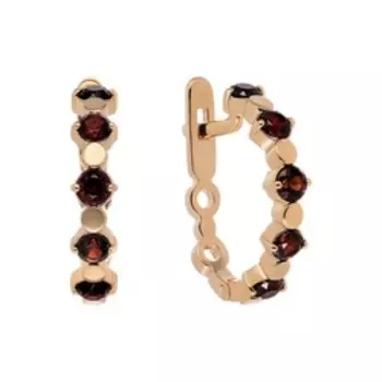 Серебряные серьги с гранатами