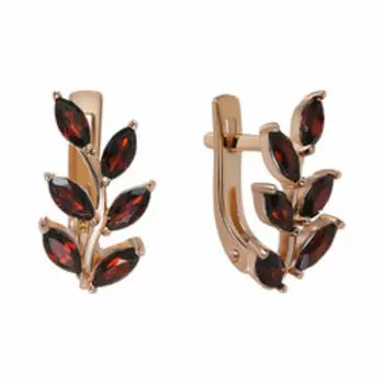 Серебряные серьги с гранатами