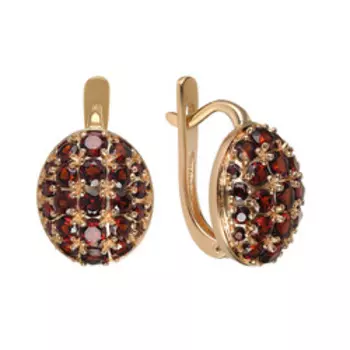 Серебряные серьги с гранатами