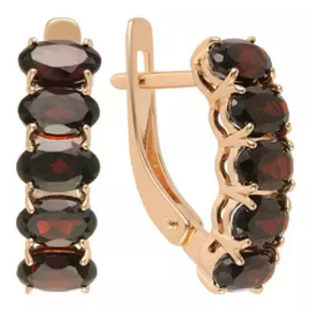 Серебряные серьги с гранатами