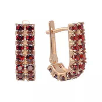 Серебряные серьги с гранатами