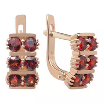 Серебряные серьги с гранатами