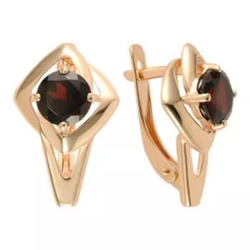 Серебряные серьги с гранатами