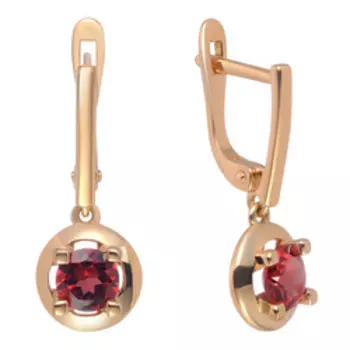 Серебряные серьги с гранатами