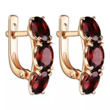 Серебряные серьги с гранатами