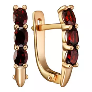 Серебряные серьги с гранатами