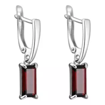 Серебряные серьги с гранатами