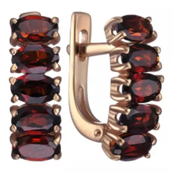 Серебряные серьги с гранатами