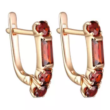 Серебряные серьги с гранатами