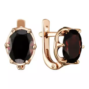 Серебряные серьги с гранатами