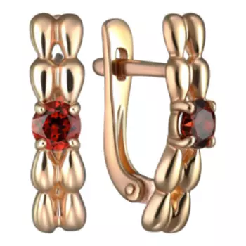 Серебряные серьги с гранатами