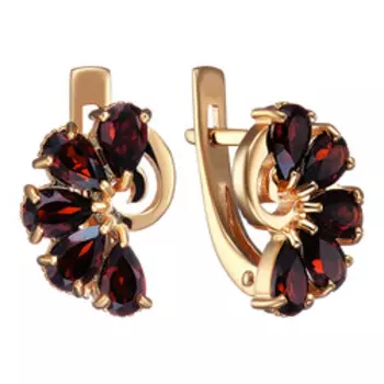 Серебряные серьги с гранатами