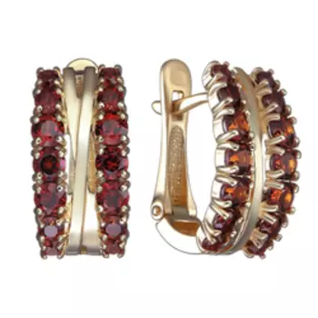 Серебряные серьги с гранатами