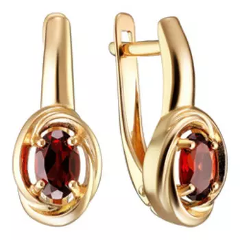 Серебряные серьги с гранатами