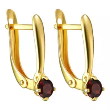 Серебряные серьги с гранатами