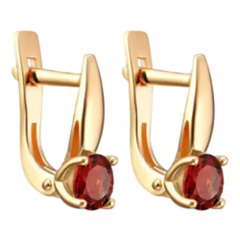 Серебряные серьги с гранатами