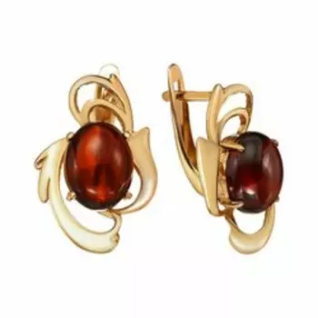 Серебряные серьги с гранатами