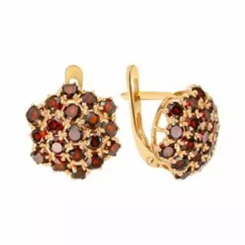 Серебряные серьги с гранатами