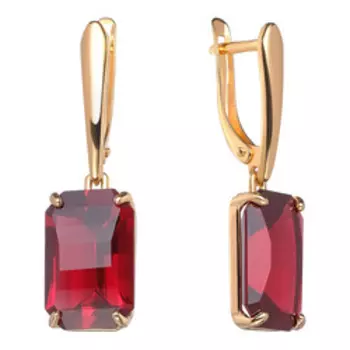 Серебряные серьги с гранатовым кварцем