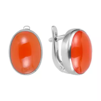 Серебряные серьги с халцедонами