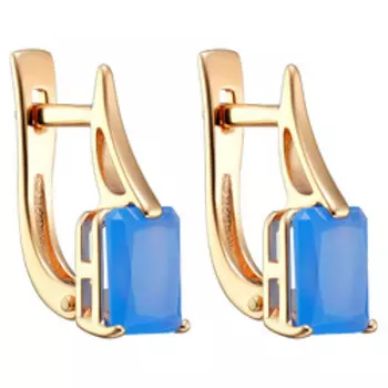 Серебряные серьги с халцедонами