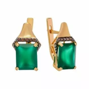 Серебряные серьги с хризопразами