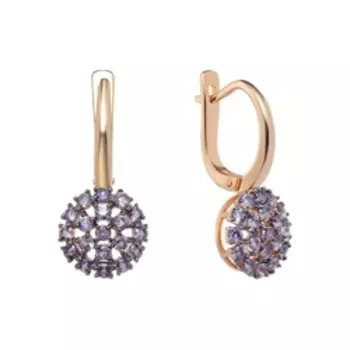 Серебряные серьги с иолитами