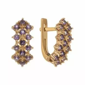 Серебряные серьги с иолитом