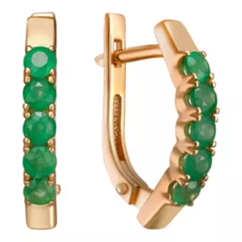 Серебряные серьги с изумрудами