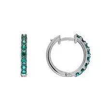 Серебряные серьги с изумрудами