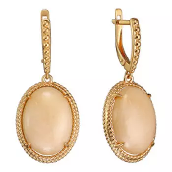 Серебряные серьги с кальцитами