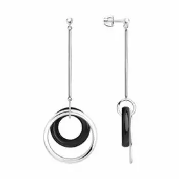 Серебряные серьги с керамикой