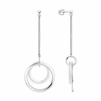 Серьги из серебра с керамическими вставками