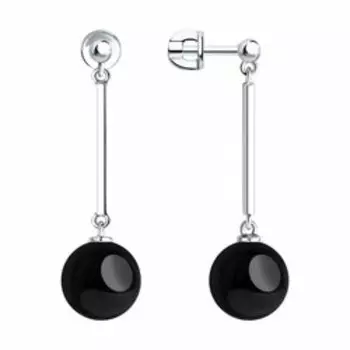 Серебряные серьги с керамикой