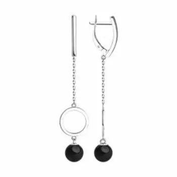 Серебряные серьги с керамикой