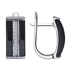 Серебряные серьги с керамикой