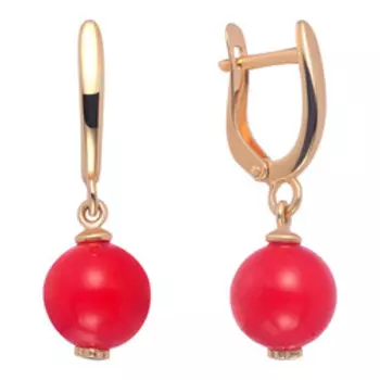 Серебряные серьги с кораллами