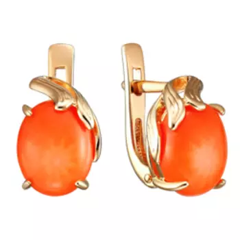 Серебряные серьги с кораллами