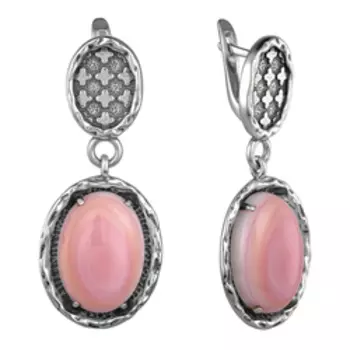 Серебряные серьги с кораллами