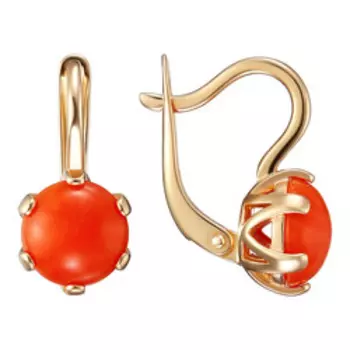 Серебряные серьги с кораллами