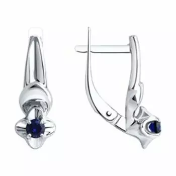 Серебряные серьги с корундами