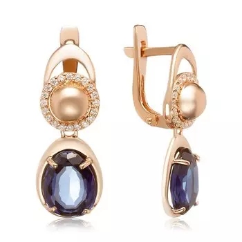 Серебряные серьги с корундами