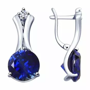 Серебряные серьги с корундами