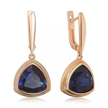 Серебряные серьги с корундами