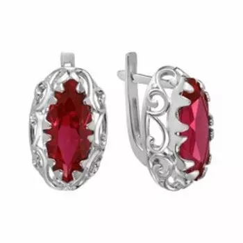 Серебряные серьги с корундами
